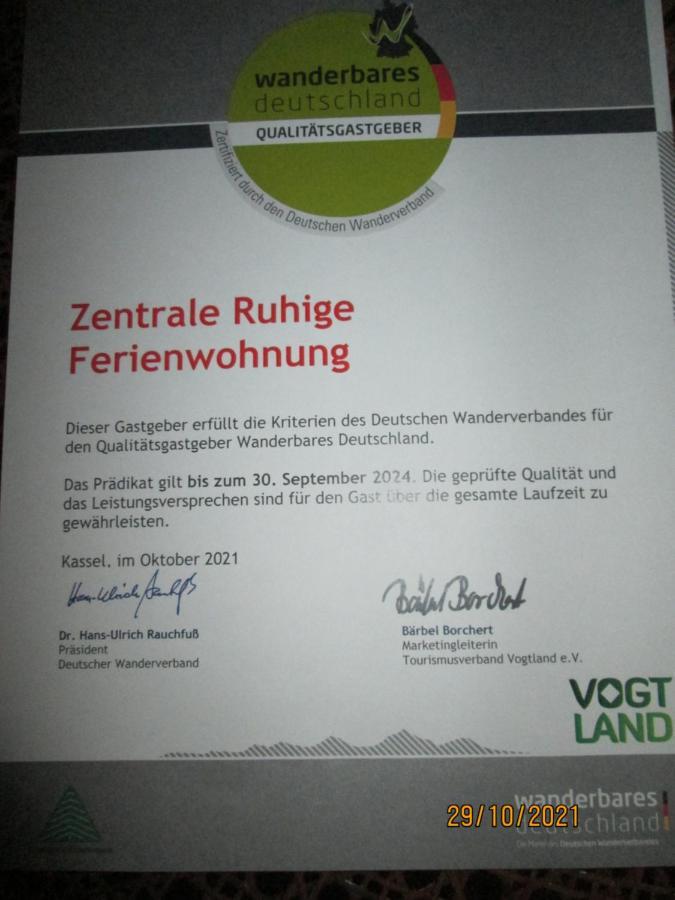 Zentrale-Ruhige Ferienwohnung Reichenbach im Vogtland Kültér fotó