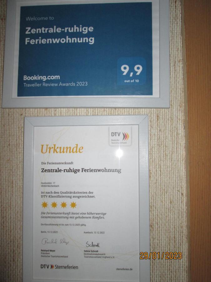 Zentrale-Ruhige Ferienwohnung Reichenbach im Vogtland Kültér fotó